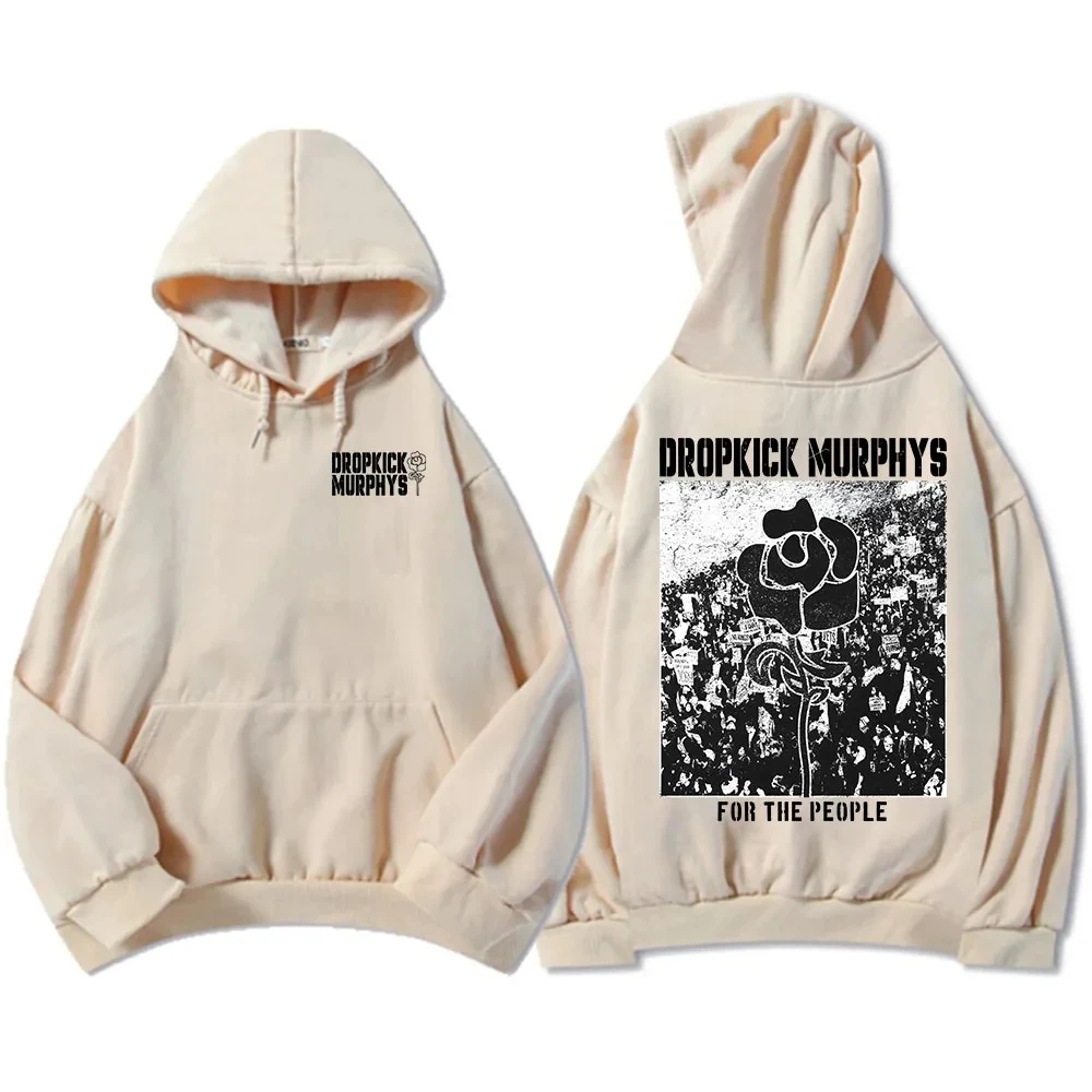 Dropkick Murphys للناس هوديس كم طويل بلوزات الموضة الشتاء الصوف الذكور مقنعين البلوفرات طباعة سوداديرا الرجال