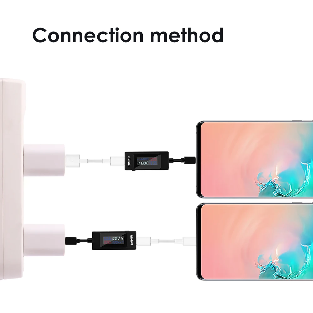 4-30V 0-6.5A LCD Loại-C Hiện Tại Và Bút Thử Điện Áp USB Màu Sắc Màn Hình Hai Chiều Máy Hỗ Trợ QC2.0 3.0 PD VOOC Sạc Nhanh