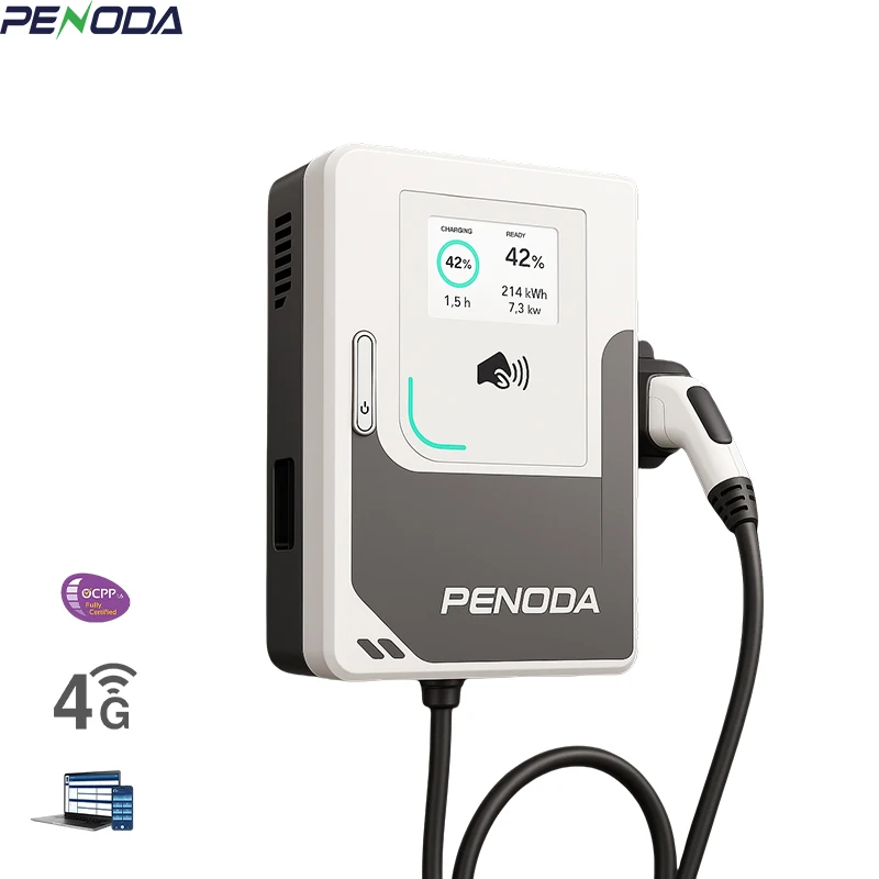 PENODA OEM 20kw EV DC Wallbox CCS Charger New 24 Months Warranty Two-Plug Floor-Mounted Charging Station OCPP 1.6J