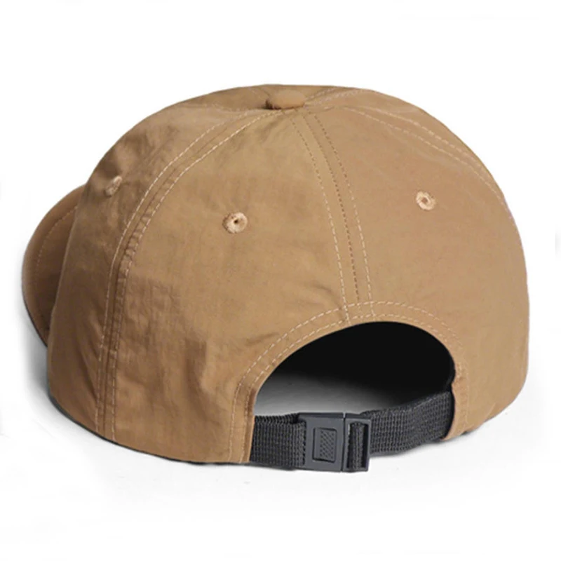 Unisex Japanese-Style Short-Brim Baseball Cap Streetwear Soft-Brim Duckbill Hat Outdoor Sports Sun Cap for Students