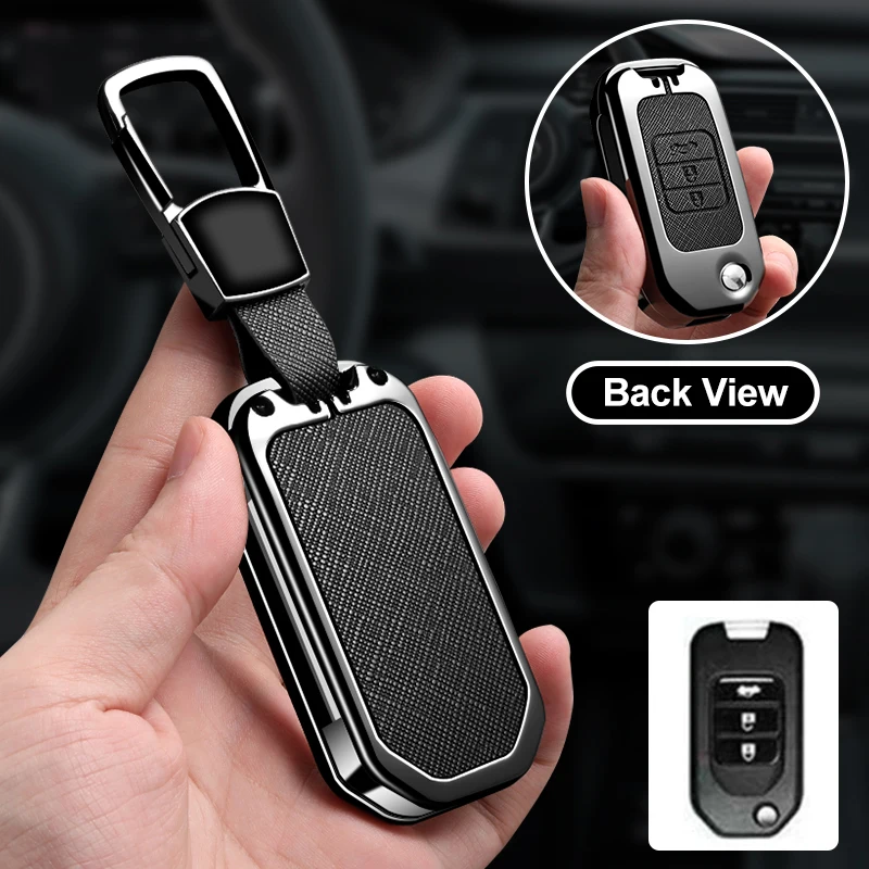

Zinc Alloy Car Key Case Cover Shell For Honda Civic Accord City Odyssey CR-V XR-V HR-V Vezel Jade Jazz Crider Keychain Accessory