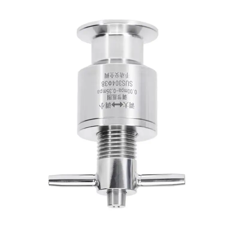 Stainless Steel Sanitary Quick‑Install Tri‑Clamp Pressure Relief Valve Spring‑Loaded Manual Exhaust Safety Valve
