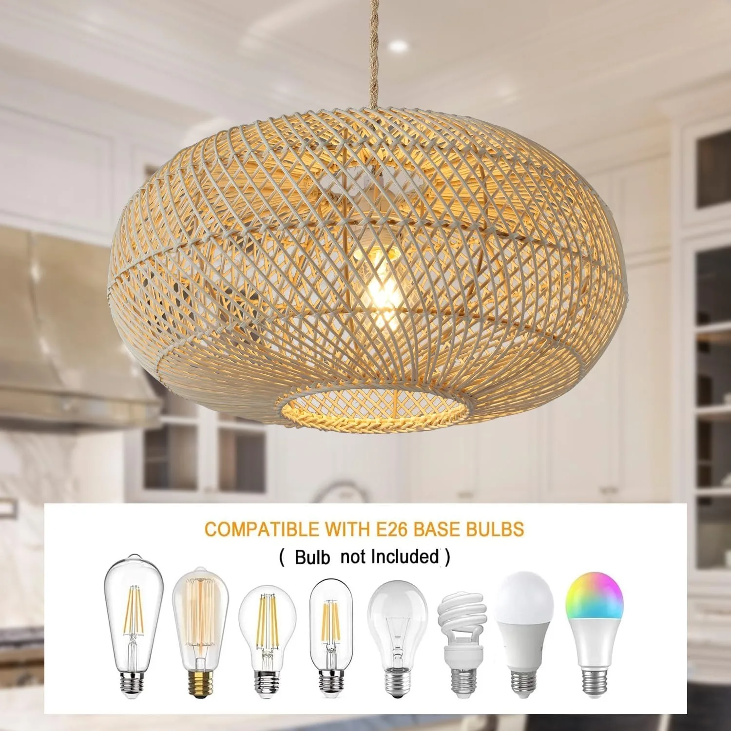 JOYINLED Japanese-style Rattan Woven Pendant Lights B&B Pastoral Restaurant Tea Room Inn Bar Bedroom Rattan Indoor Lighting Hot