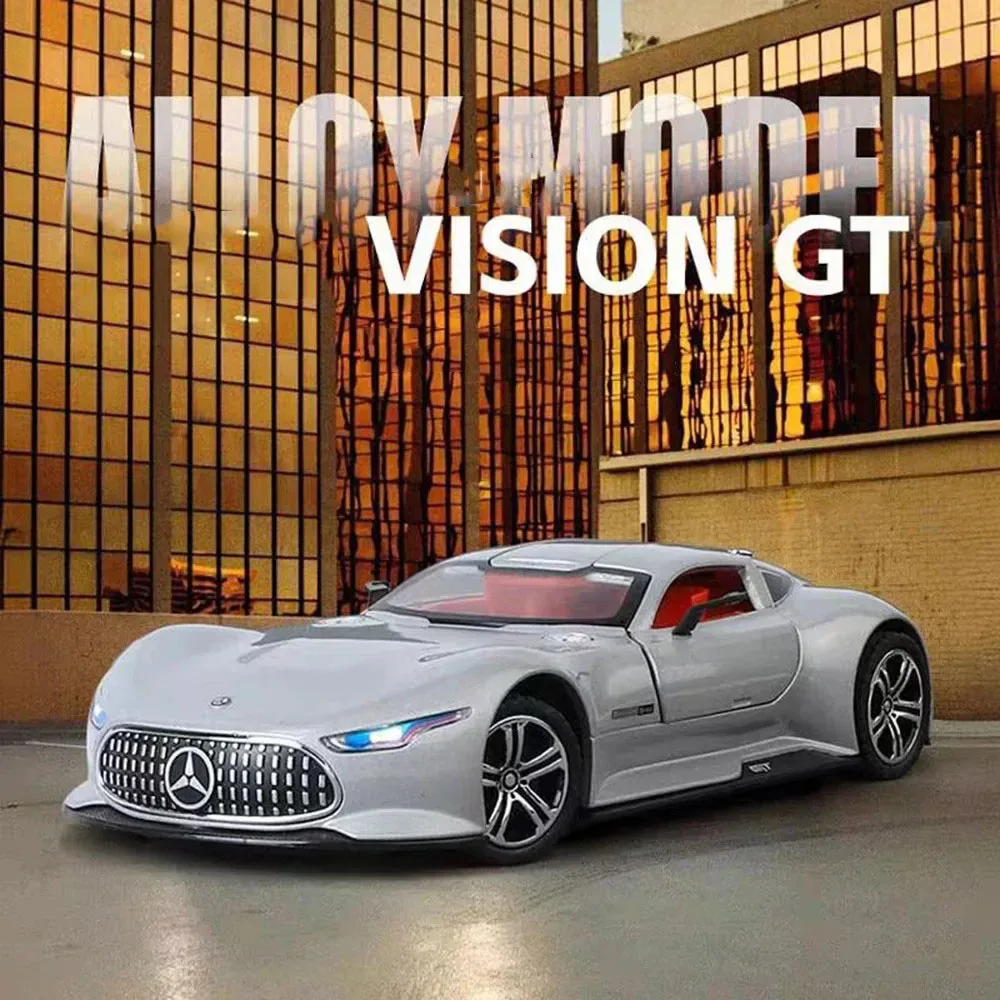 

1:24 Scale Vision GT ONE Toys Cars Model Light Music Miniature Vehicles Doors Opened Wheels Turned Sports Car Child Adult Gifts