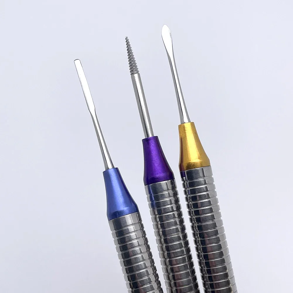 

3Pcs Dental Flex Periotome Set Titanium Tip Flexible Tooth Extractor Kit Periodontal Surgical Dental Implant Tools
