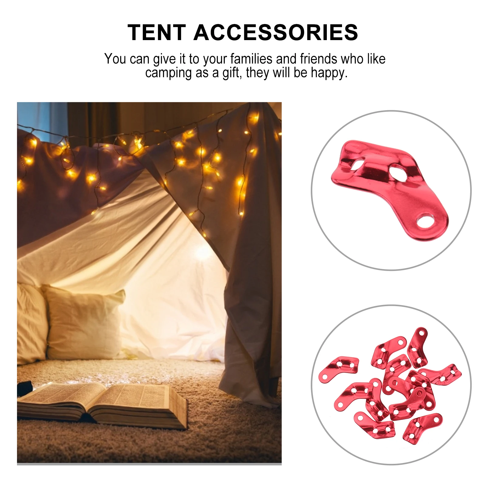 

Tent Ropes Sturdy Wind Buckles Aluminum Alloy Camping Supplies Lightweight Portable Small Size Practical Design Premium Quality
