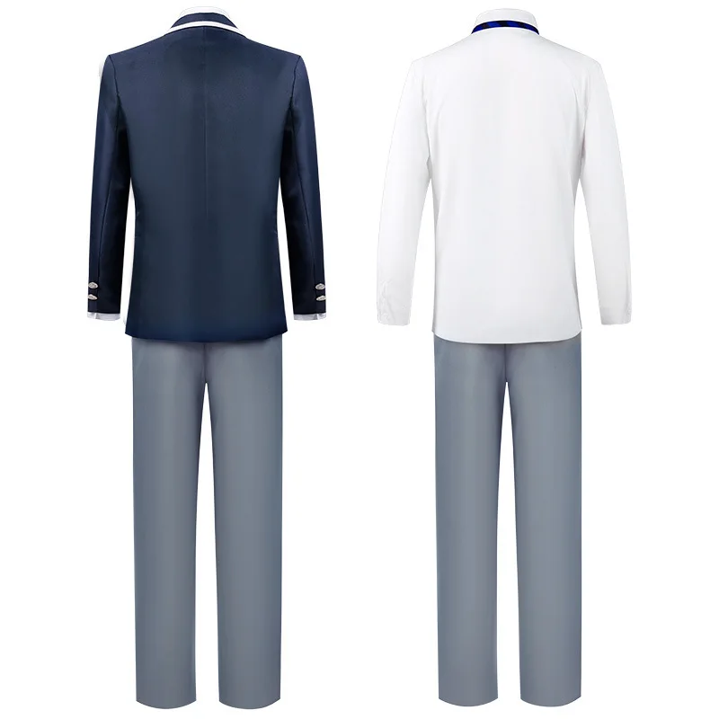 Anime BLUE LOCK Isagi Yoichi Cosplay Costume Halloween Role Play School Uniform Blue Business Suit Pants Shirt Wig Full Suit