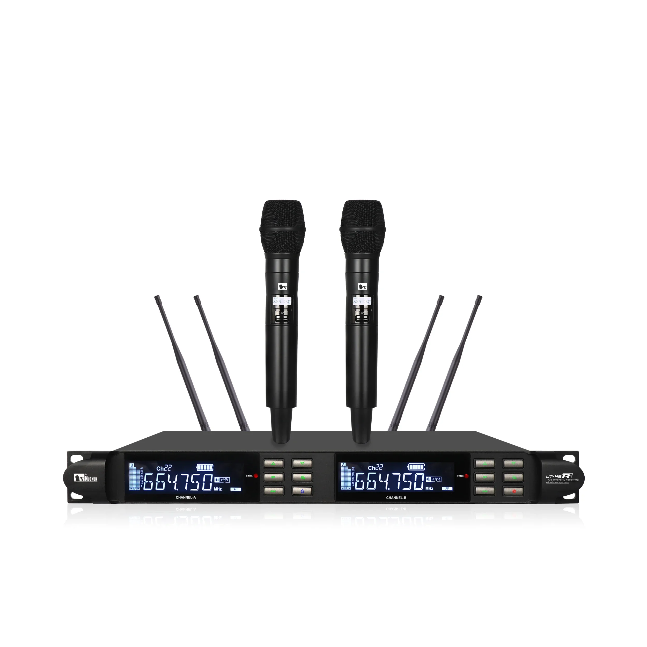 

UT-45R microfono inalambrico sing two uhf multi channel transmitter professionaltrue diversity wireless microphone