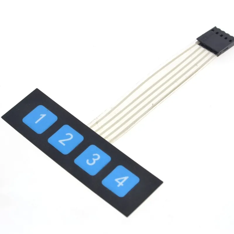 10PCS 1x4 4 Key Matrix Membrane Switch Keypad Keyboard Control Panel SCM Extended Keyboard Super Slim for Arduino