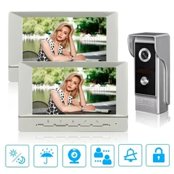 New Wired Video Doorbell Intercom System for Home Videophone Apartment Door Phone with 7 Inch Monitor