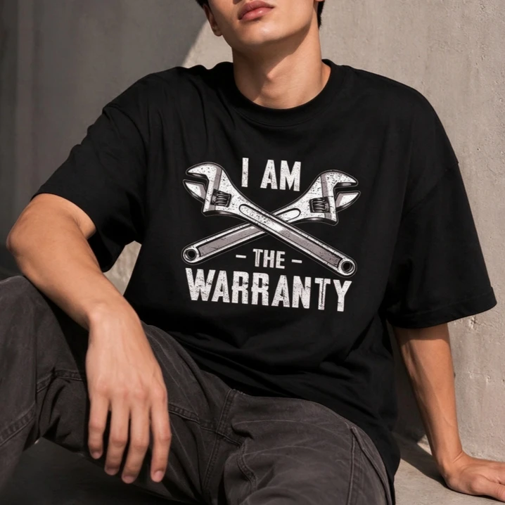 Mens Mechanic Tshirt I Am The Warranty Vintage Wrench Graphic Short Sleeve Tee Auto Repair Technician Gift Harajuku Y2k Top