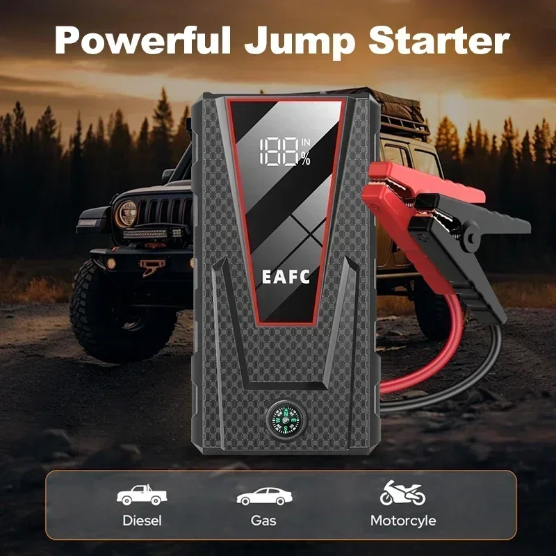 2000A Car Jump Starter Power Bank 12V Portable Car Battery Booster Charger Starting Device Petrol Diesel Car Starter Buster