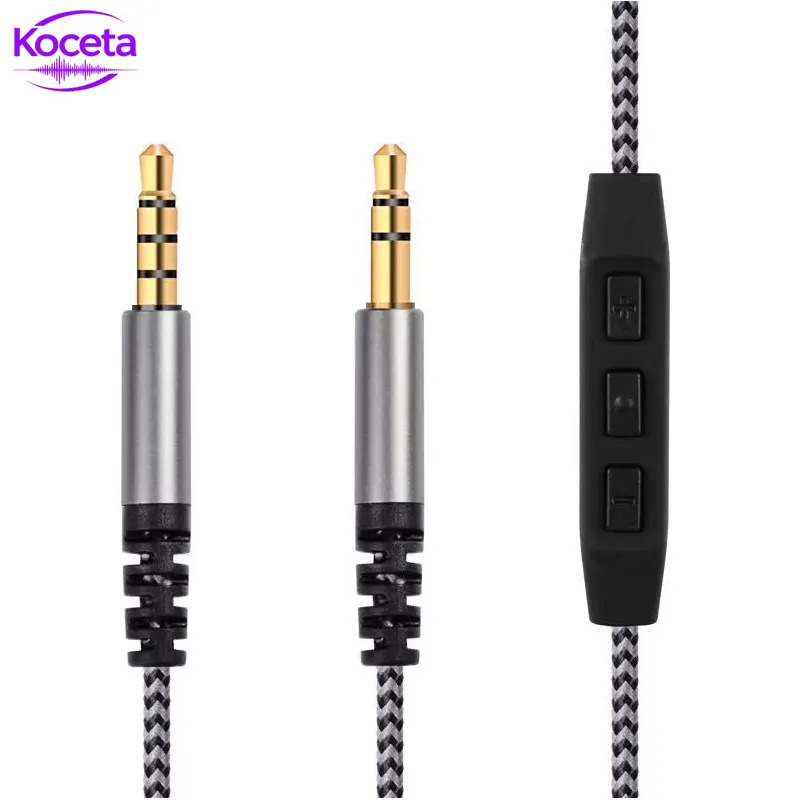 Cable para auriculares Koceta OFC, Cable de audio para auriculares HiFi de 3,5mm a 3,5mm, Cable con conector de 1,5m para shp9500 msr7 1a WH1000XM5 MDR-1A
