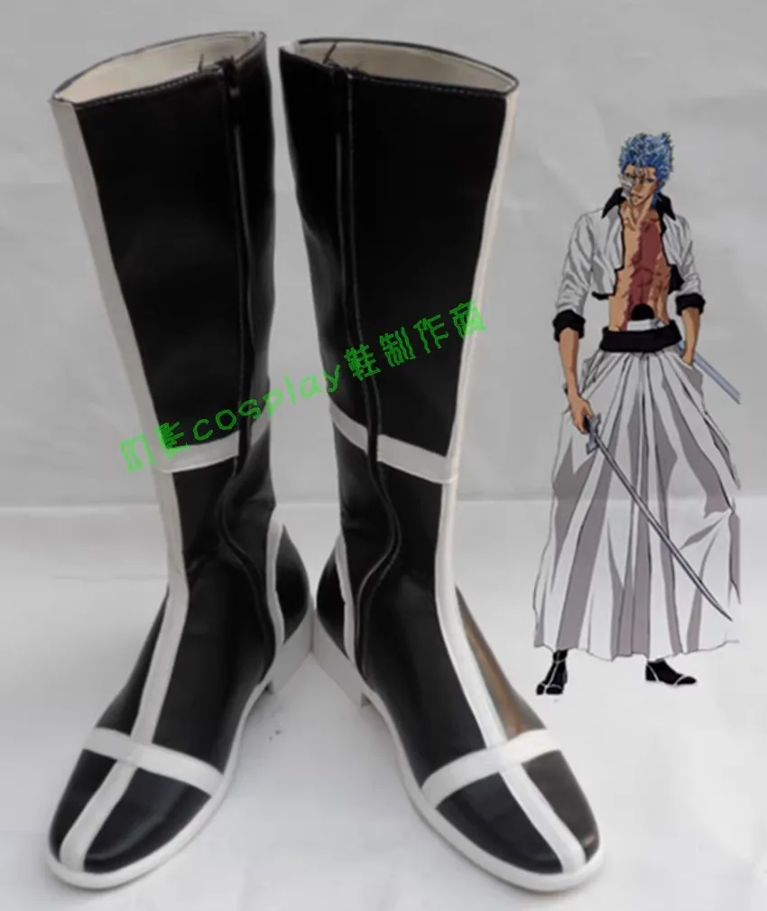 

Bleach Grimmjow Jaegerjaquez Обувь для косплея Сапоги из искусственной кожи ручной работы