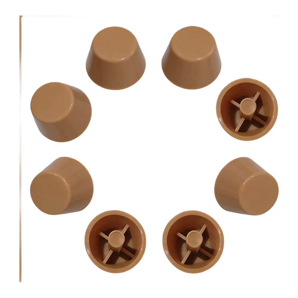 12-Piece Toilet Seat Pad Set ABS Anti-Slip Buffer Bumpers for Quiet Lid Closure Home Hotel Bathroom Use Black Brown