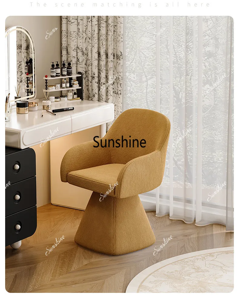 Medieval makeup stool master bedroom dresser chair high-end dressing stool view 4