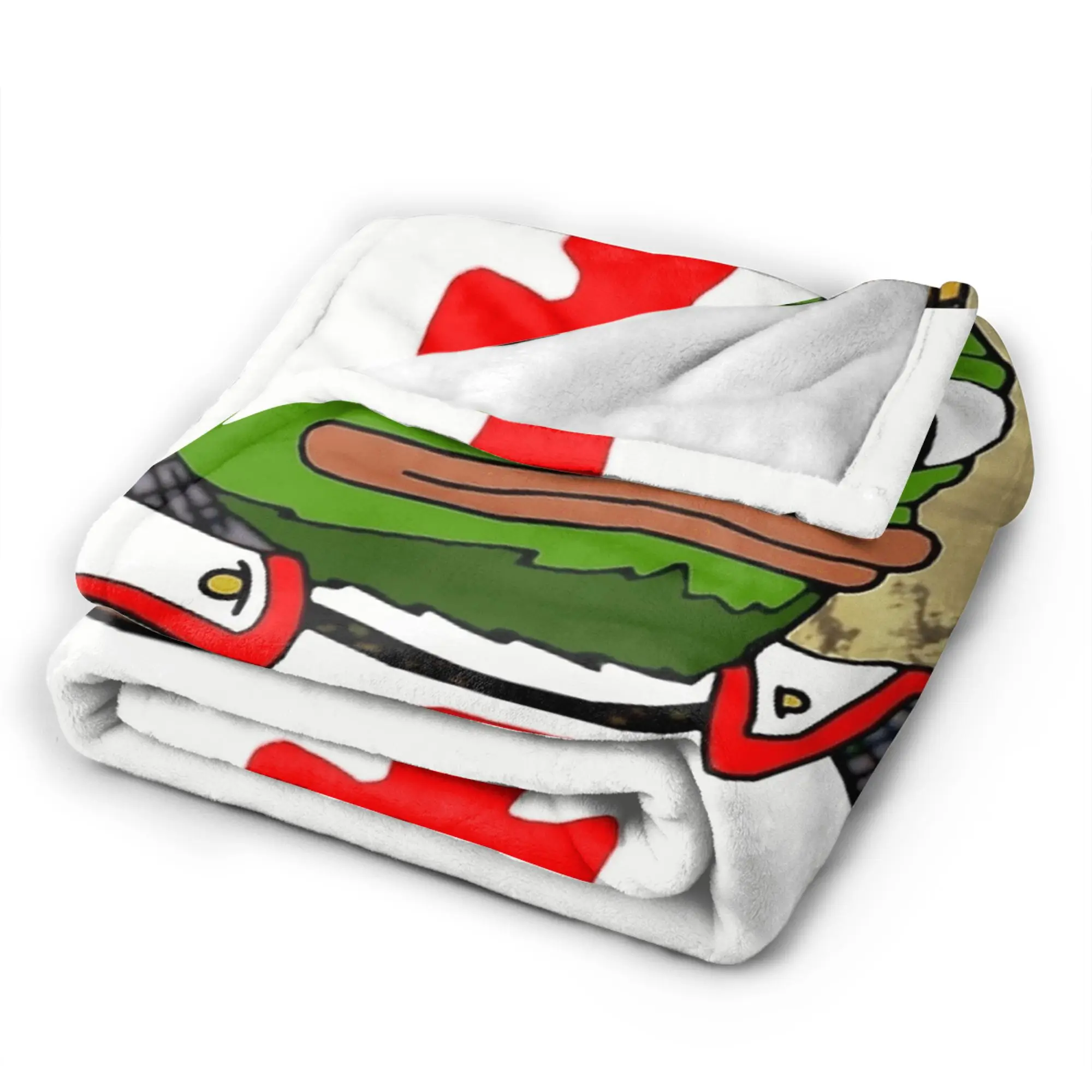 Fancy Pepes Frog  Blanket  Warm Soft Pattern Plush Throw Blanket For Child Couch Chair Sofa Bed Flannel Bedspread Bed Cover