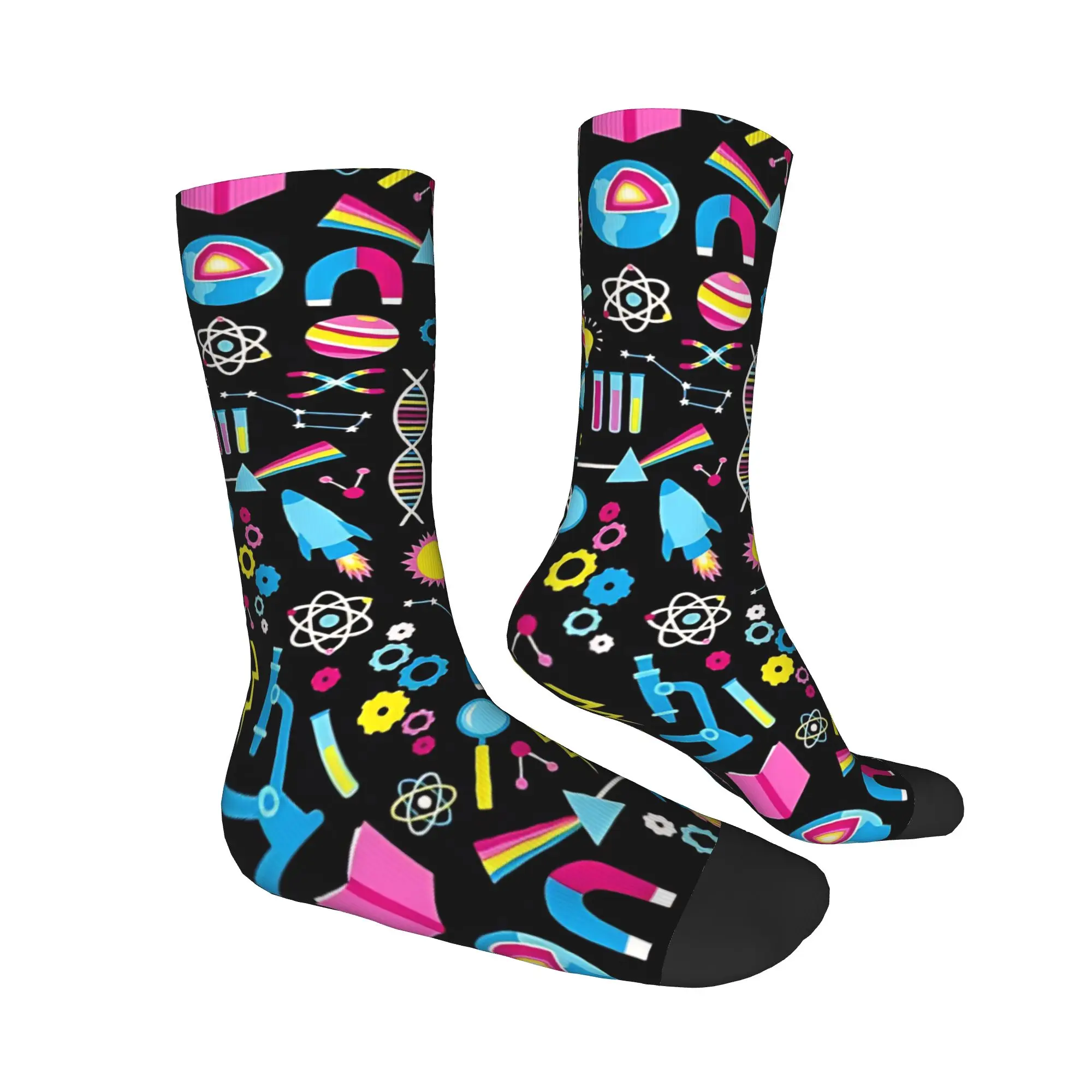Science Studies  Stockings  Modern Socks Adults Men Soft Socks Spring Running Sports Custom Anti Bacterial Socks Gift