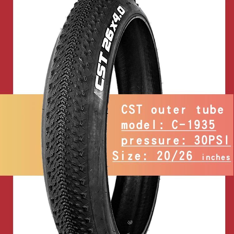CST Fat Tire Snow Beach Fahrradreifen 20X4,00 26*4,0 Elektro-Schneemobil 26er MTB Fahrradteile 20 Zoll Fahrrad Anti-Rutsch Fat Tire – Detail 3