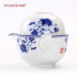 Ceramics Tea set Include 1 Pot 1 Cup, High quality elegant gaiwan,Beautiful and easy teapot kettle,kung fu teaset