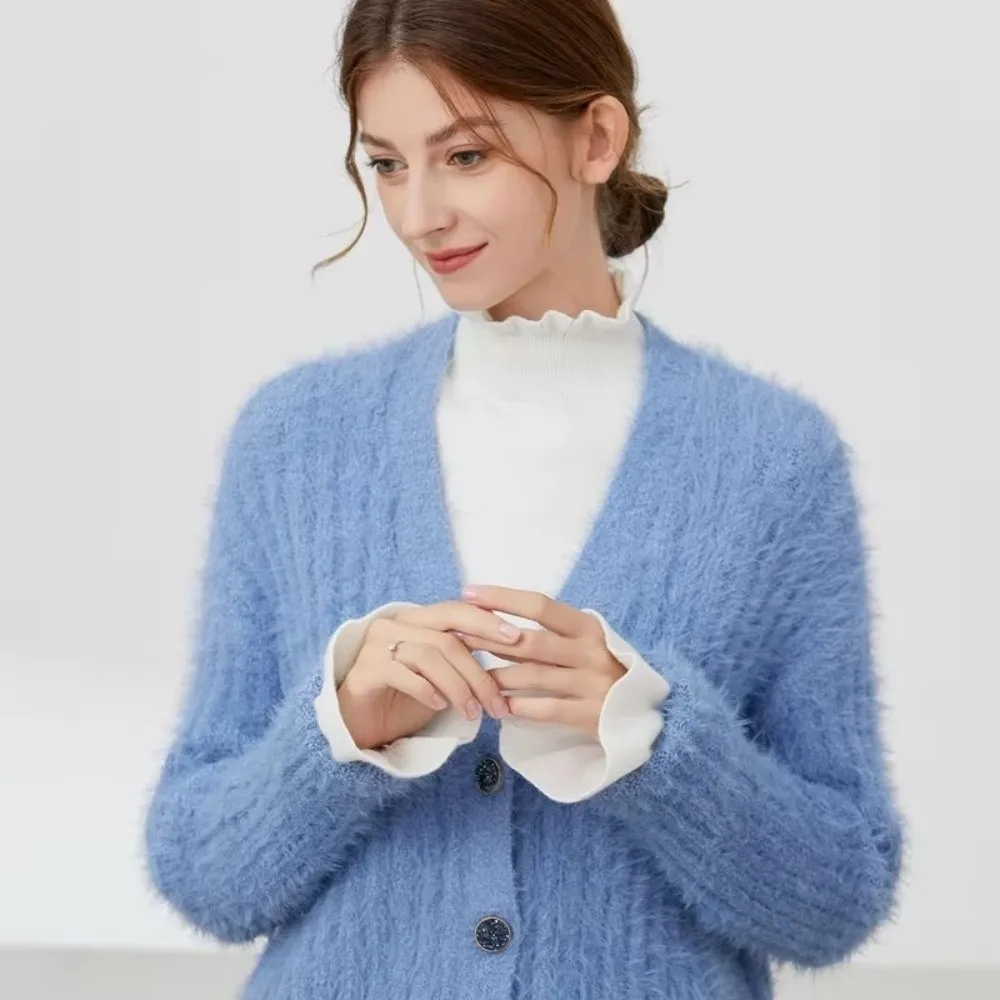 New Knitted Fake Sleeves Ruffles Detachable Ruffles Elbow Sleeve Universal Sweater Decorative Clothing Accessories