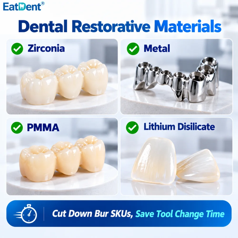 VHF N4+ Dental Milling Burs Diamond Coating for Zirconia Emax Glass-ceramic/Lithium Disilicate Metal PMMA DC D3 Grinding Drills