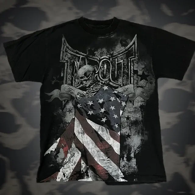 Tappet Gothic Style Sommer 3D-gedrucktes, großformatiges Herren-T-Shirt, schnelltrocknend und atmungsaktiv, geeignet für Outdoor-Aktivitäten. – Detail 5