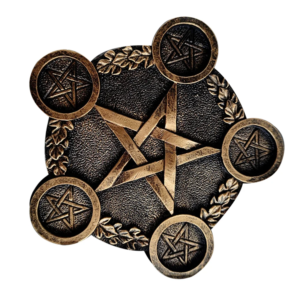 

Pentagram Candlestick Retro Decor Decoration Desktop Candleholder Exquisite Pentacle Star Sacrifice Prop Flashing
