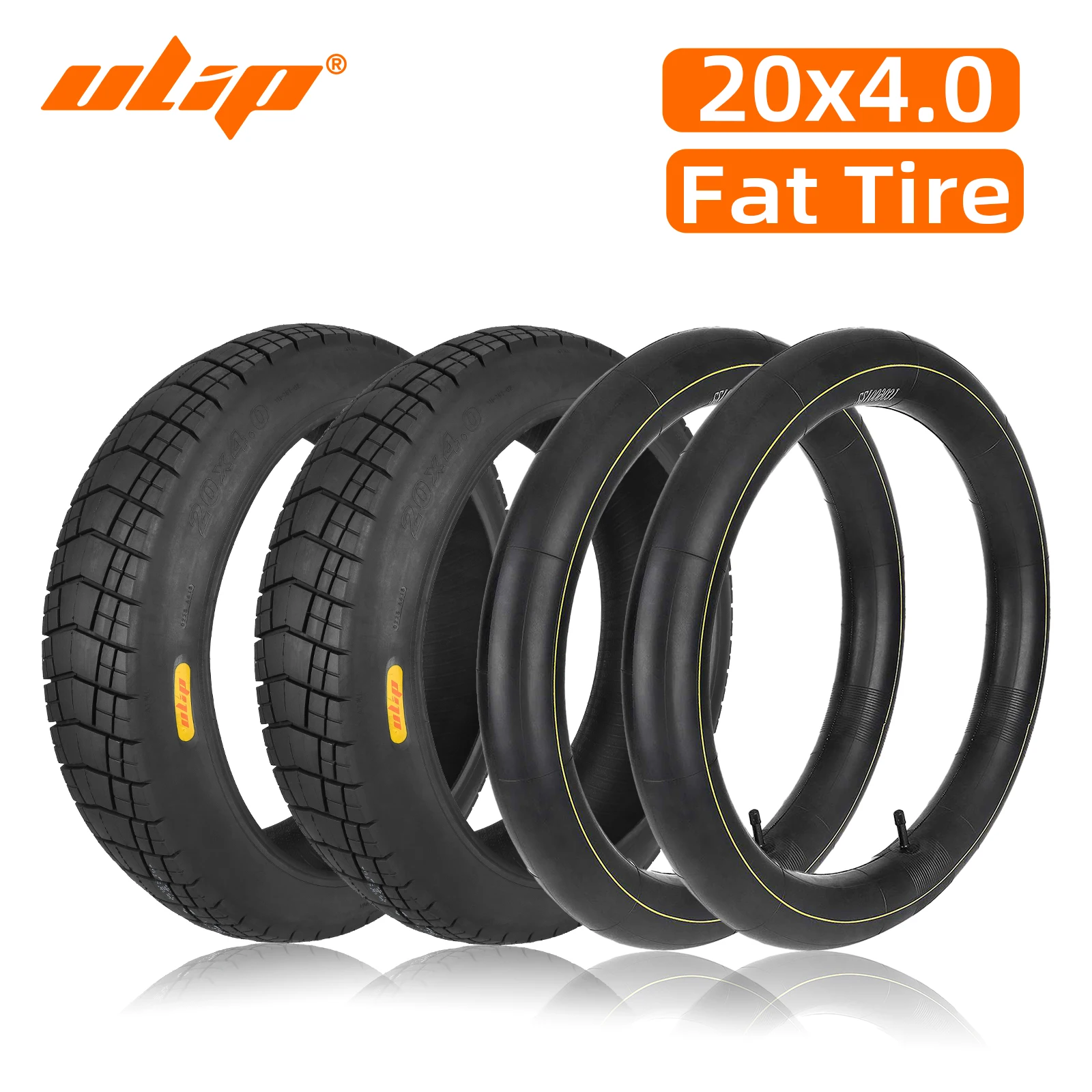 

Ulip (2-Pack) 20x4.0 Inch Fat Tire Tube Set for Fat Tire E-Bikes Bicycles Beach Snow Sand Riding 20*4.0 Electric Bicycle Parts