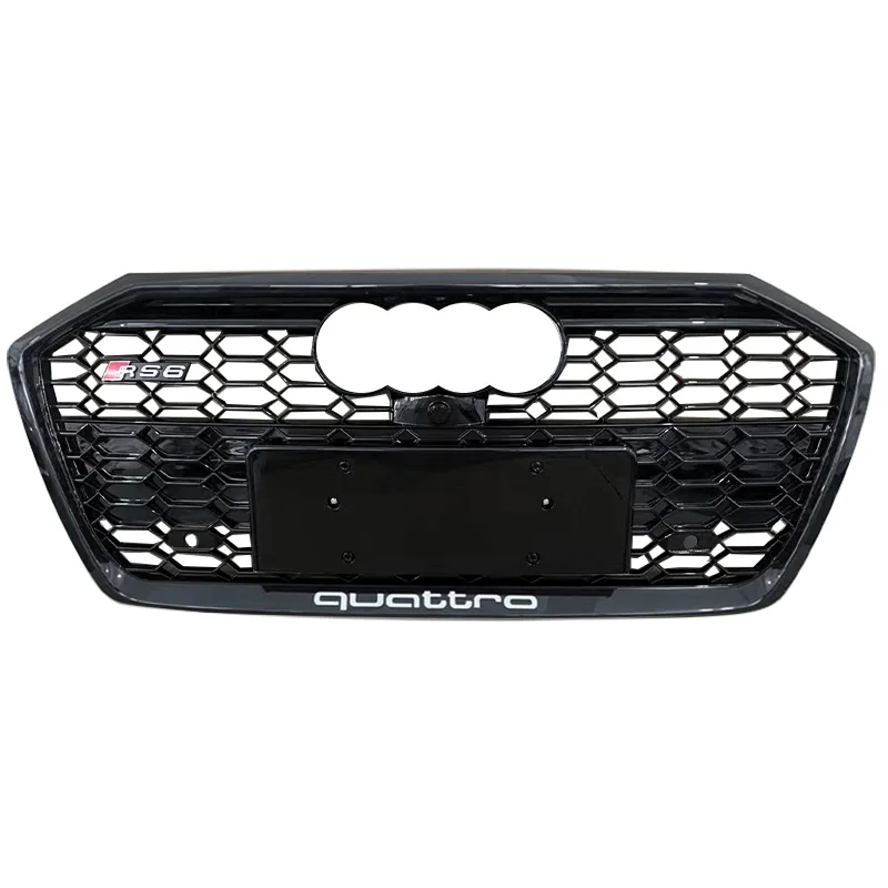 

Free shipping GT style RS6 C8 car grille for A6 S6 C8 honeycomb ABS front grill for modification in stock 2020 2021