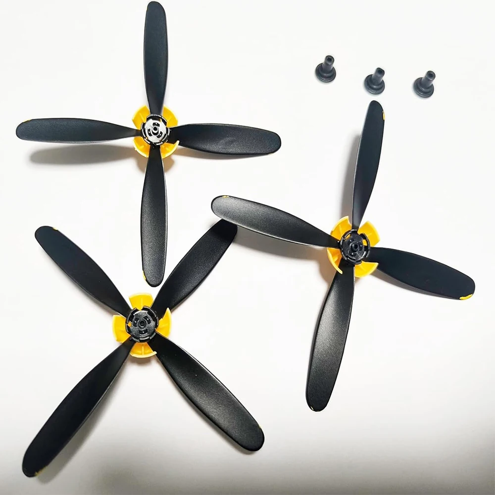 Volantex RC Plane Propellers,with 4-Blade Propeller Protector and Adapter,Compatible with Mustang 400mm P51 P51D RC Plane  761-5