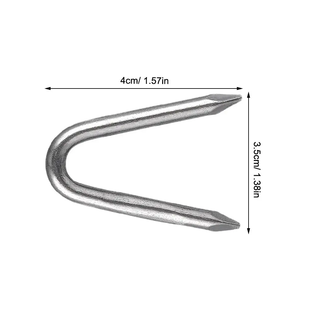 1.5 Inch U Shape Staples Wire Fencing Fasteners Heavy Duty Steel Garden Fence Staples for Chicken Wire Hardware Cloth Farm Fence