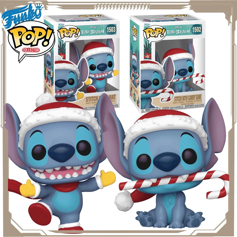 

Оригинальный стежок Funko POP! Фильм аниме Стич носит рождественскую шляпу, экшн-фигурки, игрушки для мальчиков и девочек, детский рождественский подарок