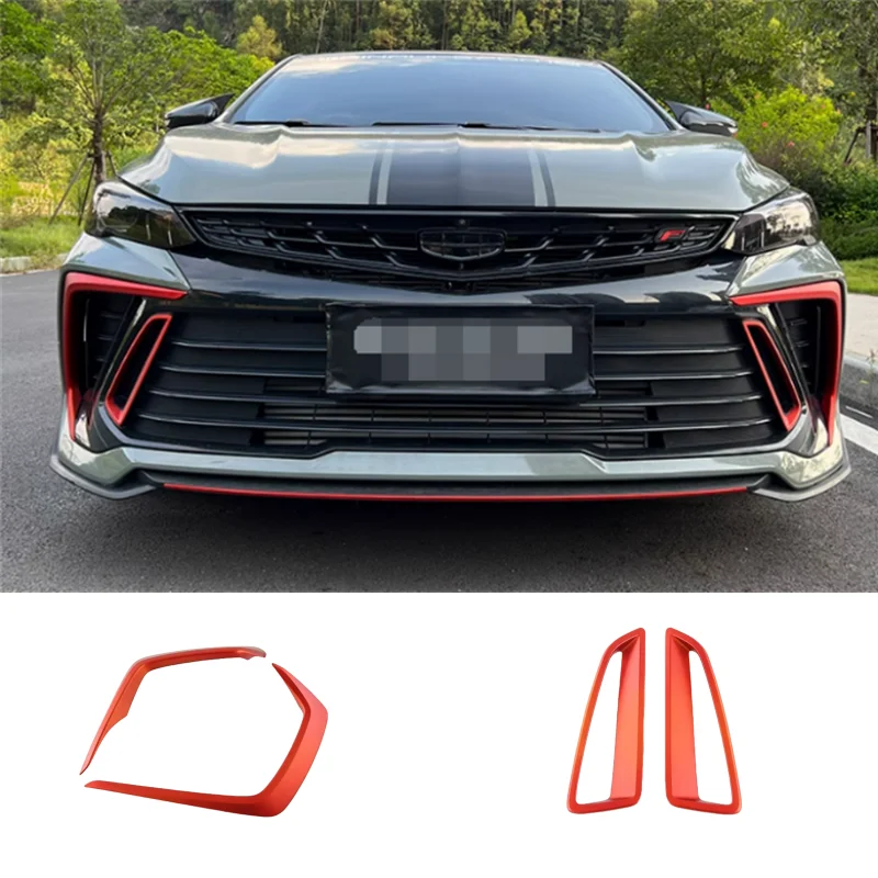 For GEELY Binray Cool 2022 2023 Exterior Accessories Front Fog Lights Lamps Eyelid Eyebrow Decoration Cover Trim