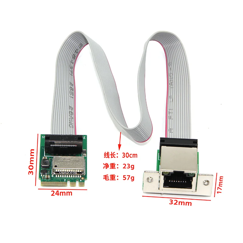 Network Cards M.2(A+E) Network Card 1000Mbps Gigabit Ethernet 10/100/1000M RJ45 LAN Network Adapter for Computer PC