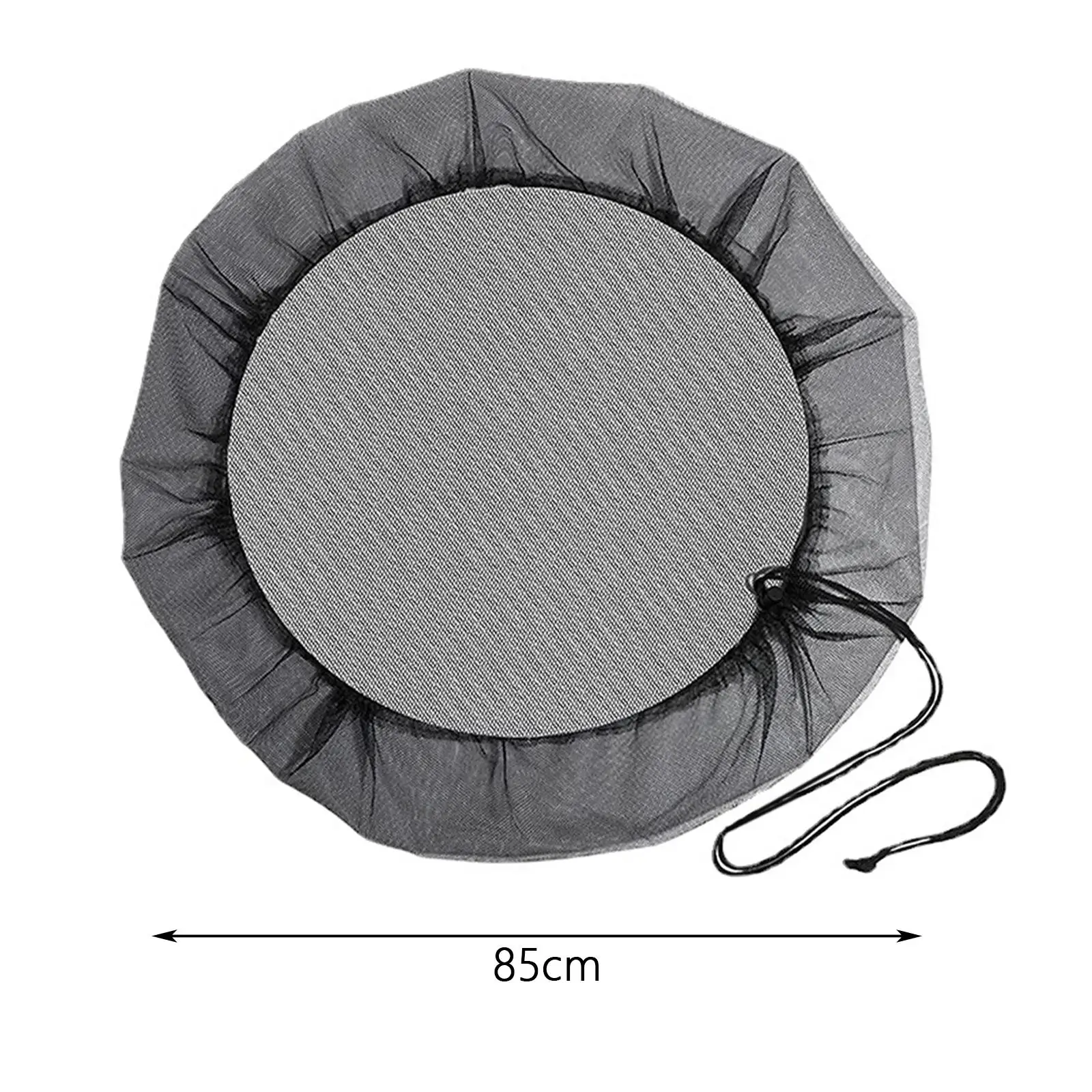 Rain Barrel Mesh Cover 85cm Polyester Netting Screen with Drawstring Leaf Guard for Water Collection