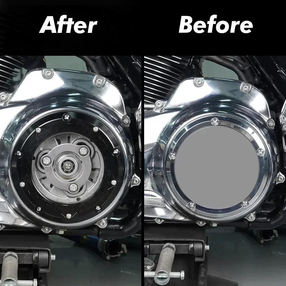 Motorcycle Derby Engine Clutch Cover Timer Protect Crank Shafts Case Stator Cap For Harley Dyna Softail 99-17 Touring Tri 99-15