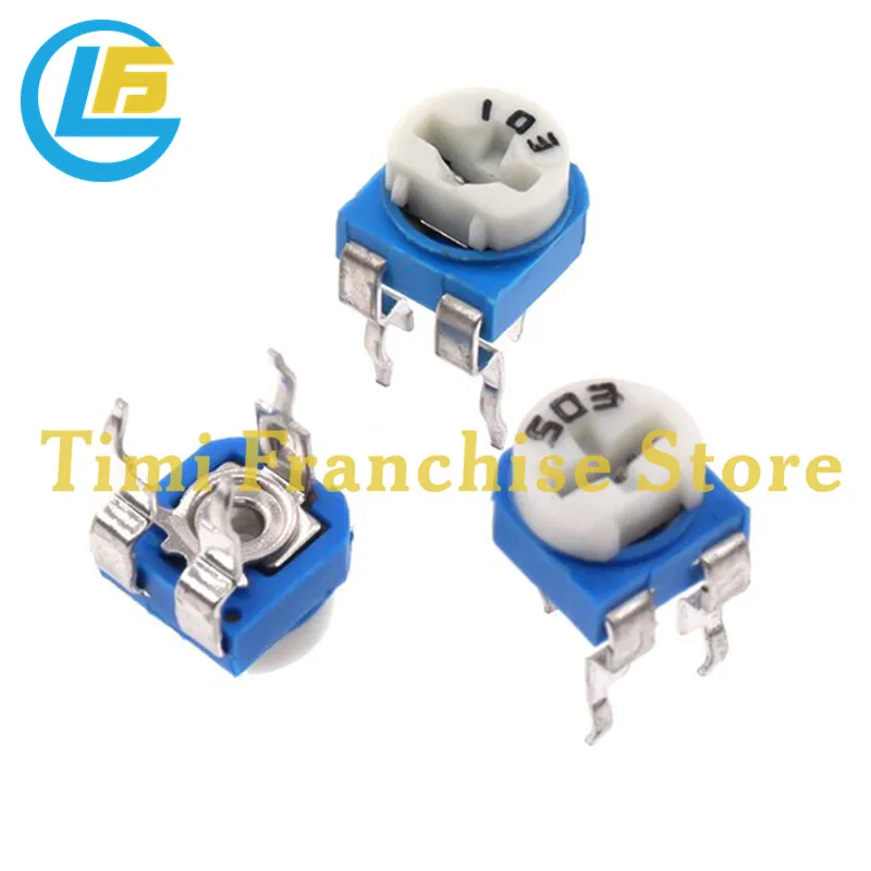 100 Stück/Box rm065 Potentiometer variable Widerstände Kit 500r Ohm-1m Ohm Trimmer Potentiometer einstellbare Widerstände Set 065 1k 10k