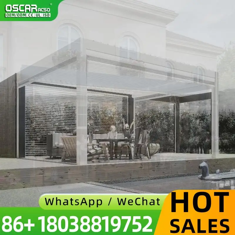 Gazebo Metálico 6x3, Toldo Impermeable, Pérgola Bioclimática con Control Remoto para Patio, Jardín, Balcón, Terraza