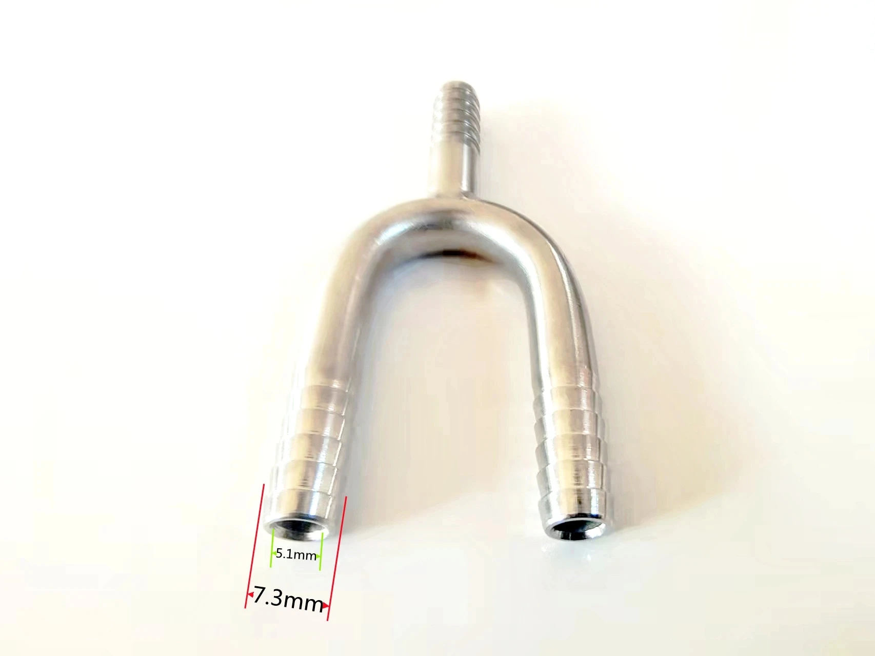 호스 바브 304 스테인레스 스틸 호스 테일 바브 커넥터, T 타입 Y 타입 LT타입 파이프 피팅, 파고다 테일 바브 커넥터, 7.3mm, 10.1mm