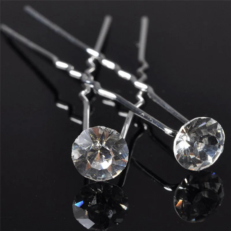 20PCS Clear Crystal Rhinestone Diamante Wedding Bridal Prom Hair Pins Hairclip Hair accessories