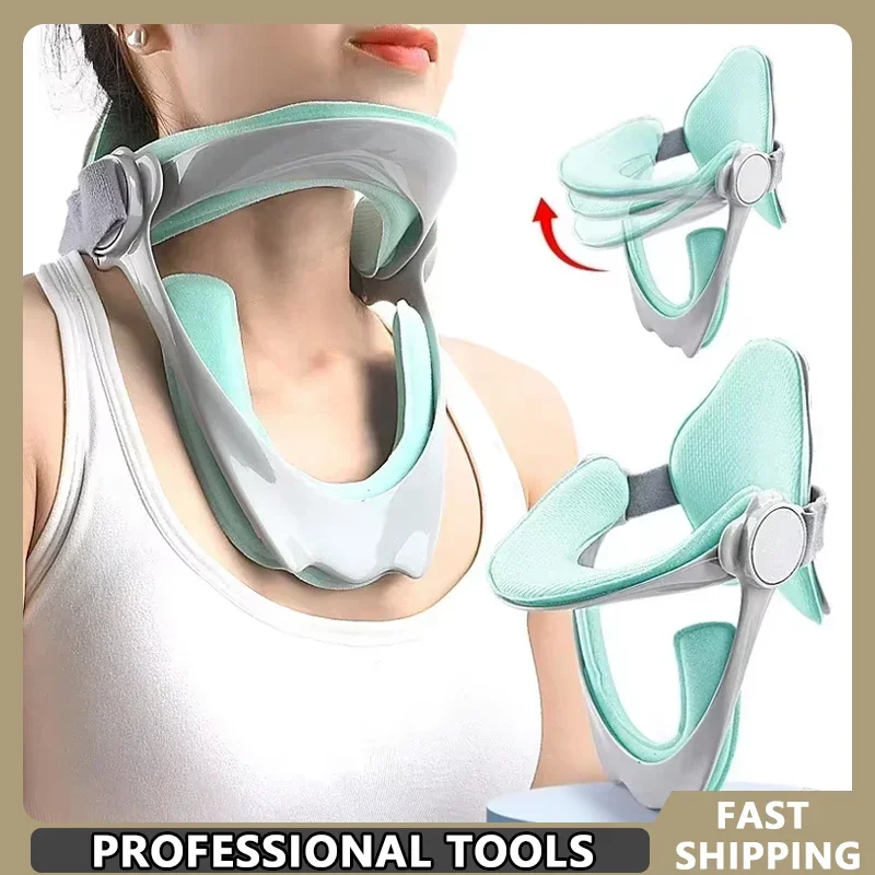 

Adjustable Cervical Traction Device Posture Corrector Cervical Collar Neck Braces Support Stretcher Spine Protector Pain Relief