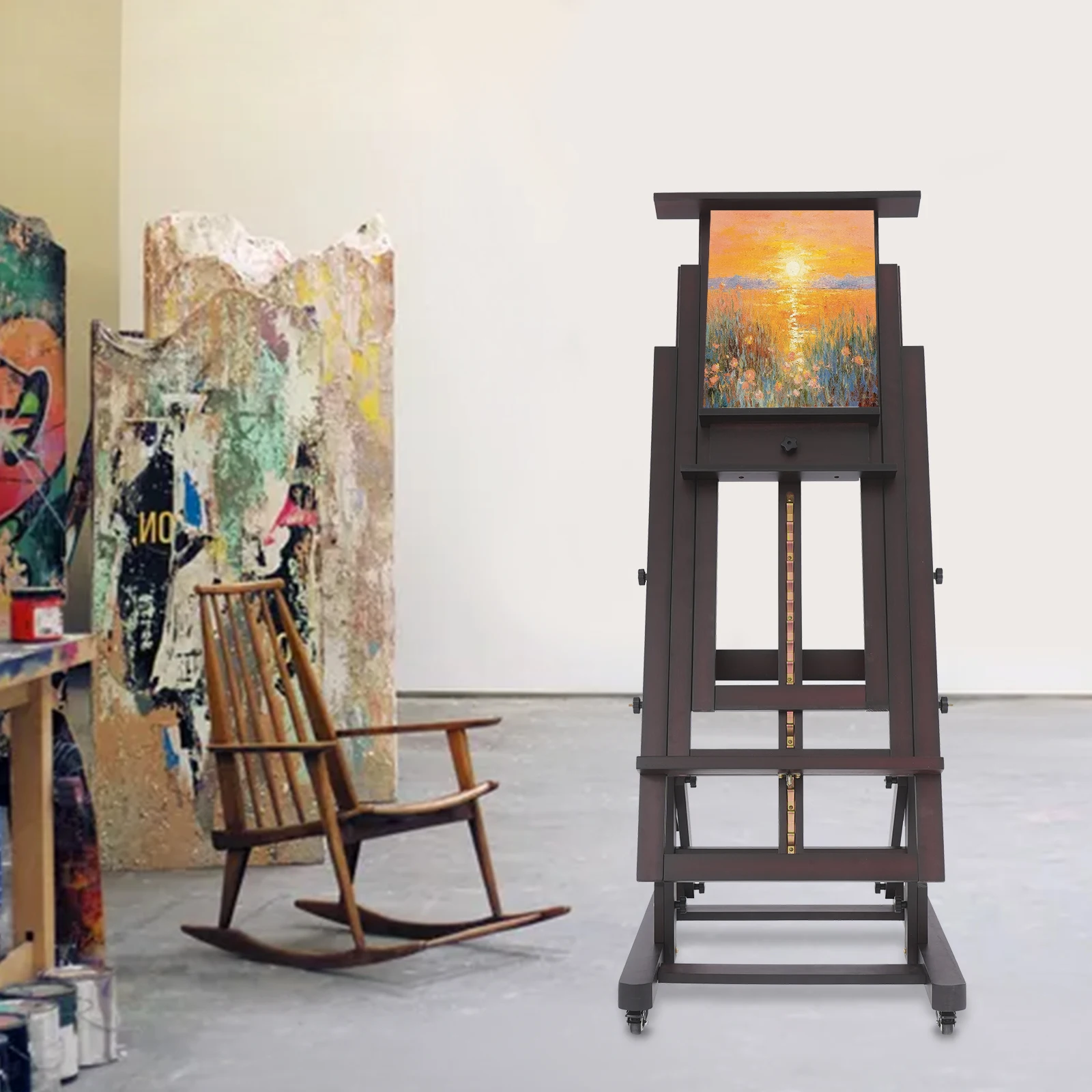 Caballete para estudiantes de arte, caballete profesional para artistas, soporte para pintura, adecuado para hogares, salas de arte y estudios.