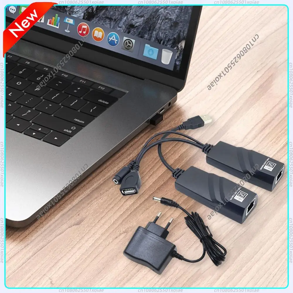 

USB 2.0 удлинитель для RJ45, Plug and Play, сетевой кабель-удлинитель USB 2.0 для RJ45 через Cat5, Cat5E, Cat6 для камеры, мыши, клавиатуры