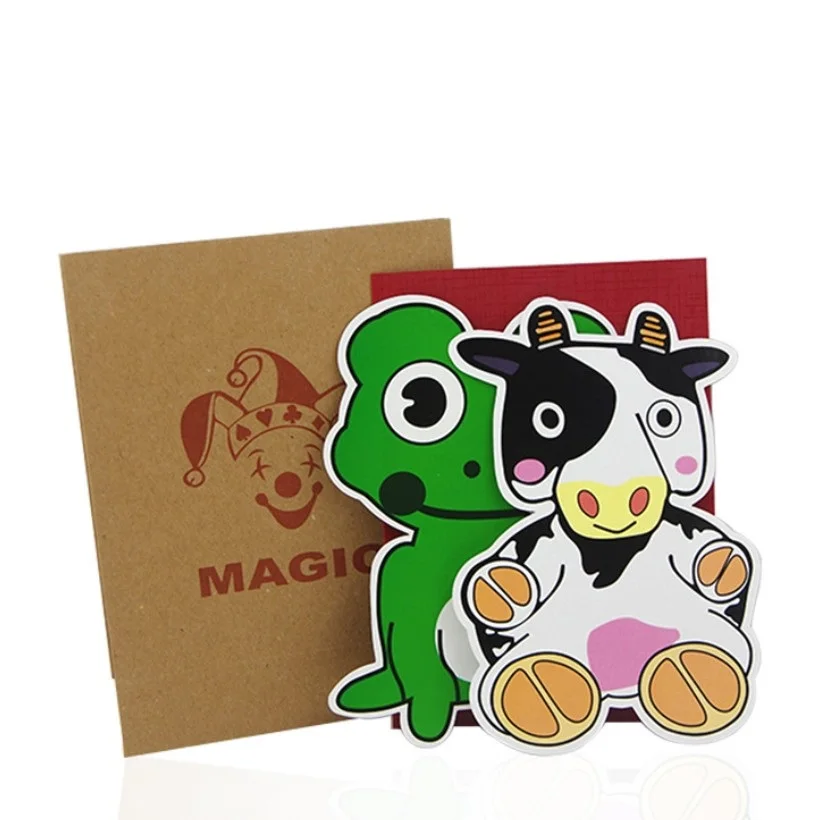 magic-cow-and-frog-magic-tricks-quick-change-card-magia-magiciain-stage-illusions-gimmick-props-comedy-yh2222