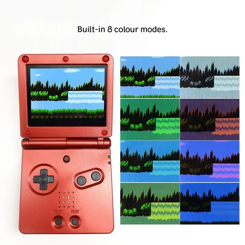 Imagen 2 del producto Pantalla LCD retroiluminada V5 IPS GBA SP laminada, kits de modificación de píxeles retro para Game Boy Advance SP, NO ES NECESARIO cortar la carcasa.