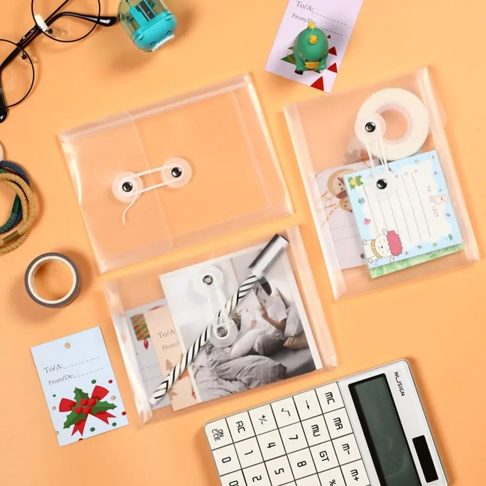 Thickened A5/A6 File Folder Transparent Waterproof File Bag Plastic Stationery Bag Gift