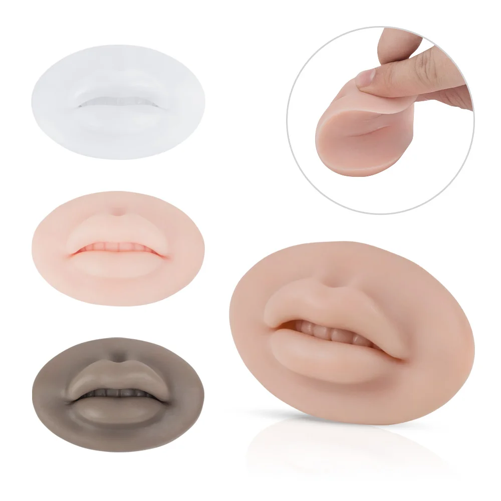 Lèvres de peau en Silicone réutilisables, pratique 3D, pour maquillage Permanent, tatouage, lèvres humaines, élasticité, Microblading, PMU, entraînement pour débutants