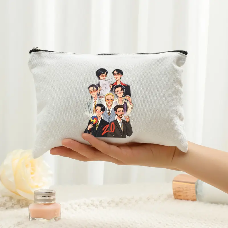 Arirang 2.0 World Tour 2026 Cosmetic Bag with Zipper Makeup Bags Travel Women‘s and Men's Lightweight Storage Bags Kpop Fan Gift