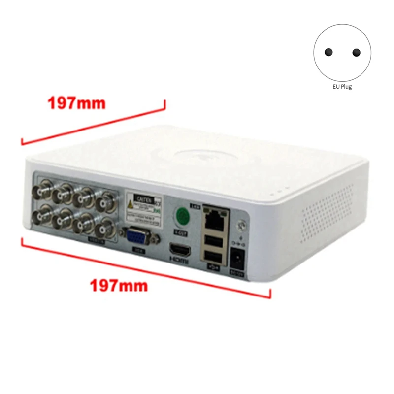 Caméra IP hybride DVR CCTV, sécurité 4CH 5M-N, audio sur coaxial pour 5MP 12.5Fps 1080P 720P TVI CVI CVBS, prise UE, facile à utiliser